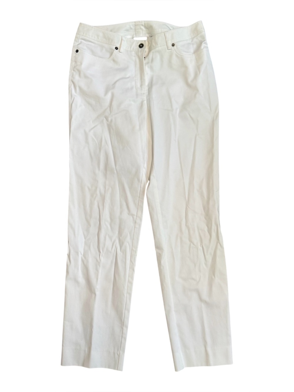 Nina Mclemore Straight Leg White Women's Pants sz 6 725